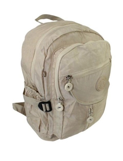 Praktyczny Plecak Materiałowy BAG STREET 2216 ECRU 35 x 26 x 15 cm Praktyczny Plecak Materiałowy BAG STREET 2216 ECRU 35 x 26 x 15 cm