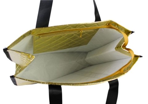 Torebka Damska Materiałowa Peterson PTN RSPV 003 ZŁOTA Na Suwak 40 x 41 x 15 [cm]