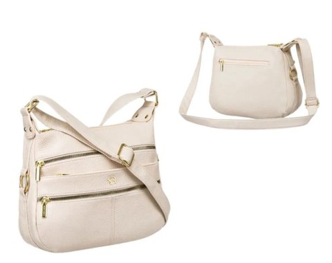 Torebka Z Ekologicznej Skóry Włoskiej Rovicky (PL) R-KP-12-A19- 0132 BIAŁA  31 x 21 x 12 [cm]