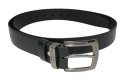 Pasek Skórzany COMPLEX (PL) Tłoczony Napis "MAGNUM JEANS" Skóra DW EXTRA 40 mm CZARNY