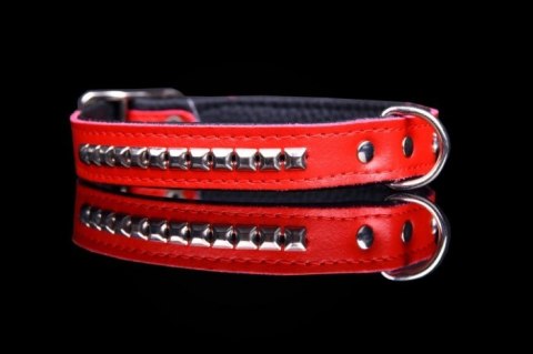 Solidna Obroża Dla Psa Skóra Naturalna Z Kostkami 16 mm / 35 cm ZL0172 ZOO LESZCZ (PL)