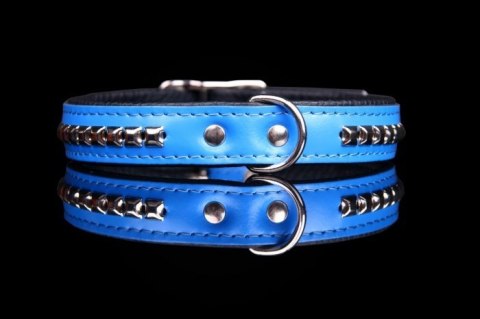 Solidna Obroża Dla Psa Skóra Naturalna Z Kostkami 16 mm / 35 cm ZL0172 ZOO LESZCZ (PL)