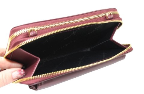 Damski Poziomy Portfel Na Pasku Jennifer Jones z Funkcją Torebki 1126-1 Portfelo-Torebka NIEBIESKI 20 x 11,5 x 6 [cm] 