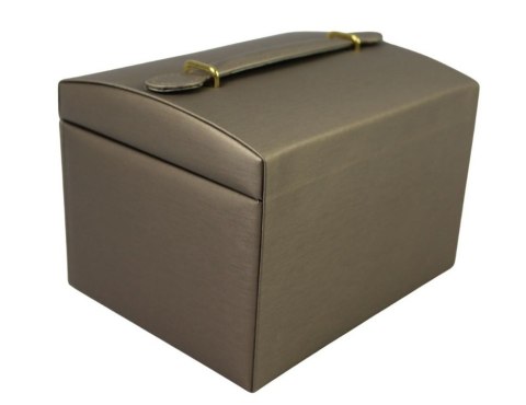 Elegancka i Stylowa Szkatułka Na Biżuterię PATRIZIA Pojemny Organizer 23004 COFFE 17,5 x 13 x 12,5 [cm]