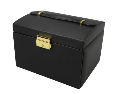 Elegancka i Stylowa Szkatułka Na Biżuterię PATRIZIA Pojemny Organizer 23004 Czarny 17,5 x 13 x 12,5 [cm]