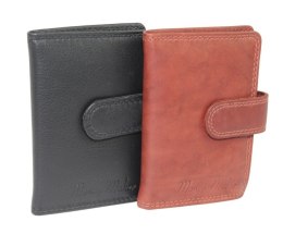 Etui Na Karty Dokumenty Money Maker Wizytownik Pionowy Skóra Naturalna 12150 CZARNY 10 x 7 x 1.5 [cm]