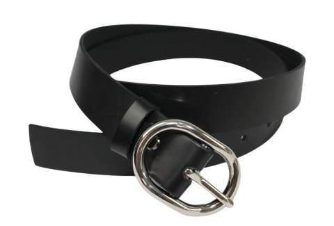 Pasek Damski Skórzany Arucce (PL) Skóra Licowa EXTRA 30 mm CZARNY Srebrna Klamra I Pasek Damski Skórzany Arucce (PL) Skóra Licowa EXTRA 30 mm CZARNY Srebrna Klamra I