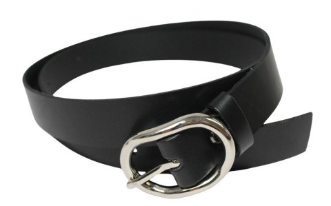 Pasek Damski Skórzany Arucce (PL) Skóra Licowa EXTRA 30 mm CZARNY Srebrna Klamra I Pasek Damski Skórzany Arucce (PL) Skóra Licowa EXTRA 30 mm CZARNY Srebrna Klamra I