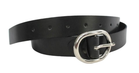 Pasek Damski Skórzany Arucce (PL) Skóra Licowa EXTRA 30 mm CZARNY Srebrna Klamra Pasek Damski Skórzany Arucce (PL) Skóra Licowa EXTRA 30 mm CZARNY Srebrna Klamra
