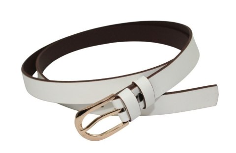 Pasek Damski Skórzany Arucce (PL) Skóra Licowa EXTRA Gładki 25 mm BIAŁY Złota Klamra Pasek Damski Skórzany Arucce (PL) Skóra Licowa EXTRA Gładki 25 mm BIAŁY Złota Klamra