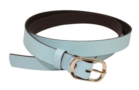 Pasek Damski Skórzany Arucce (PL) Skóra Licowa EXTRA Gładki 25 mm BŁĘKITNY Złota Klamra Pasek Damski Skórzany Arucce (PL) Skóra Licowa EXTRA Gładki 25 mm BŁĘKITNY Złota Klamra