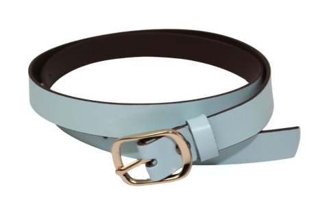 Pasek Damski Skórzany Arucce (PL) Skóra Licowa EXTRA Gładki 25 mm BŁĘKITNY Złota Klamra Pasek Damski Skórzany Arucce (PL) Skóra Licowa EXTRA Gładki 25 mm BŁĘKITNY Złota Klamra