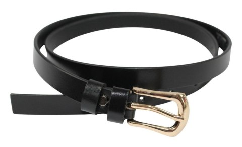 Pasek Damski Skórzany Gładki Arucce (PL) 20 mm Skóra Licowa CZARNY Wąski Złota Klamra 4 Pasek Damski Skórzany Gładki Arucce (PL) 20 mm Skóra Licowa CZARNY Wąski Złota Klamra 4