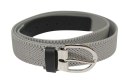 Pasek Gumowa Plecionka Polska Galanteria (PL) XXL Rozciągliwy  POPIELATY 30 mm Klamra Tradycyjna Uniwersalny Zakres Zapinania