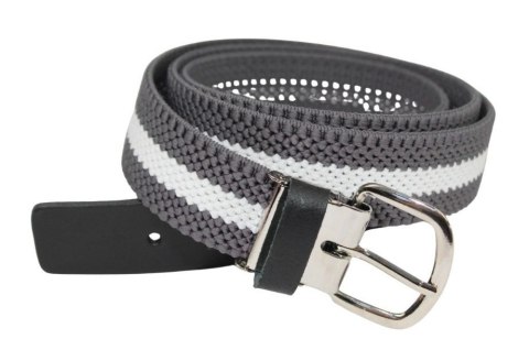 Pasek Gumowa Plecionka Polska Galanteria (PL) XXL Rozciągliwy SZARO-BIAŁY 30 mm Klamra Tradycyjna Uniwersalny Zakres Zapinania Pasek Gumowa Plecionka Polska Galanteria (PL) XXL Rozciągliwy SZARO-BIAŁY 30 mm Klamra Tradycyjna Uniwersalny Zakres Zapinania