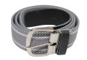Pasek Gumowa Plecionka Polska Galanteria (PL) XXL Rozciągliwy SZARO-BIAŁY 40 mm Klamra Tradycyjna Uniwersalny Zakres Zapinania