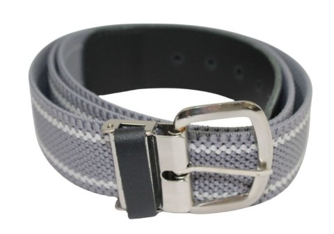 Pasek Gumowa Plecionka Polska Galanteria (PL) XXL Rozciągliwy SZARO-BIAŁY 40 mm Klamra Tradycyjna Uniwersalny Zakres Zapinania Pasek Gumowa Plecionka Polska Galanteria (PL) XXL Rozciągliwy SZARO-BIAŁY 40 mm Klamra Tradycyjna Uniwersalny Zakres Zapinania