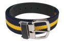 Pasek Gumowa Plecionka Polska Galanteria (PL) XXL Rozciągliwy ŻÓŁTY-GRANAT 40 mm Klamra Tradycyjna Uniwersalny Zakres Zapinania