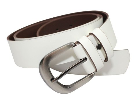 Pasek Skórzany Arucce (PL) Skóra Naturalna EXTRA Gładki 40 mm KREMOWY Pasek Skórzany Arucce (PL) Skóra Naturalna EXTRA Gładki 40 mm KREMOWY