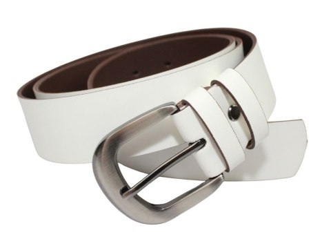Pasek Skórzany Arucce (PL) Skóra Naturalna EXTRA Gładki 40 mm KREMOWY Pasek Skórzany Arucce (PL) Skóra Naturalna EXTRA Gładki 40 mm KREMOWY