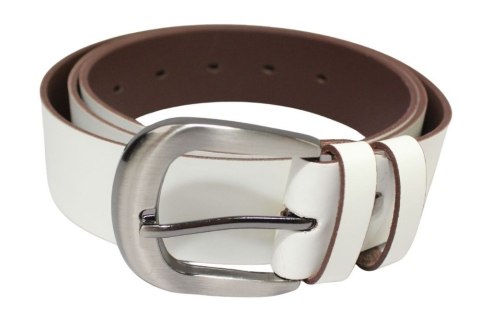 Pasek Skórzany Arucce (PL) Skóra Naturalna EXTRA Gładki 40 mm KREMOWY Pasek Skórzany Arucce (PL) Skóra Naturalna EXTRA Gładki 40 mm KREMOWY