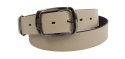 Pasek Skórzany Damski Arucce (PL) Skóra Naturalna EXTRA Gładki 40 mm CAPPUCINO Złota Klamra