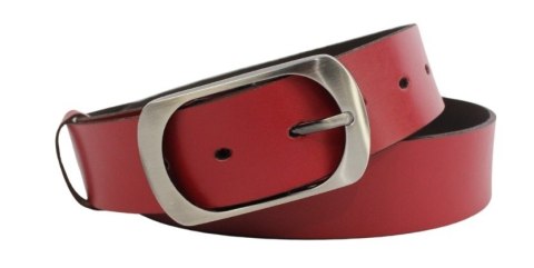 Pasek Skórzany Damski Arucce (PL) Skóra Naturalna EXTRA Gładki 40 mm CIEMNY CZERWONY Pasek Skórzany Damski Arucce (PL) Skóra Naturalna EXTRA Gładki 40 mm CIEMNY CZERWONY