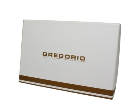 Portfel Damski Skórzany GREGORIO 14 cm Klamra i Klapka Skóra Naturalna FRZ-108 NIEBIESKI Z CZERWONYM 14 x 9 x 3,5 [cm]