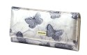 Portfel Damski Skórzany GREGORIO Długi Max Z Klamrą Lakierowany BTS-100 KREMOWY RFID 18,5 x 9,5 x 3,5 [cm]