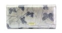 Portfel Damski Skórzany GREGORIO Długi Max Z Klamrą Lakierowany BTS-100 KREMOWY RFID 18,5 x 9,5 x 3,5 [cm]