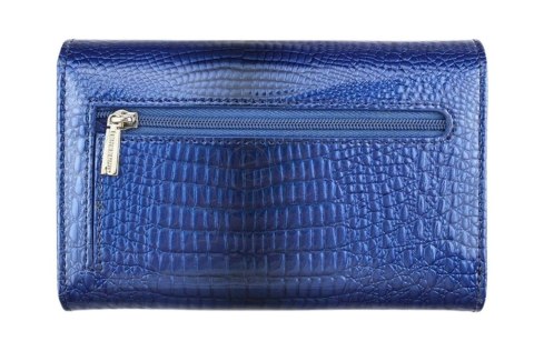 Portfel Damski Skórzany GREGORIO Duży Z Suwakiem Lakierowany RFID GF-112 CZARNY 15 x 10 x 4 [cm]