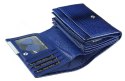 Portfel Damski Skórzany GREGORIO Duży Z Suwakiem Lakierowany RFID GF-112 ZIELONY 15 x 10 x 4 [cm]