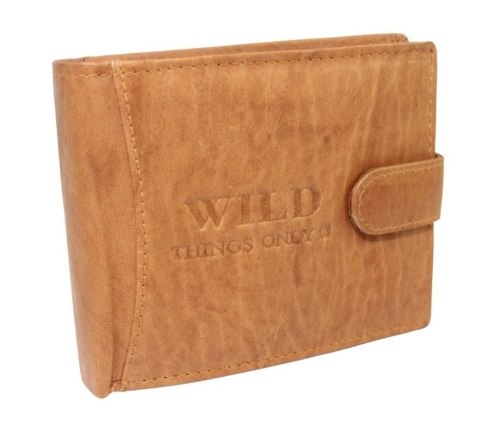 Portfel Męski Skórzany WILD Skóra Licowa Duży Poziomy Z Zapięciem 5678-1 12.5 x 10 x 2 [cm]