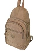 Praktyczny Plecak Materiałowy BAG STREET 2257 BRĄZOWY 35 x 21 x 12 [cm]