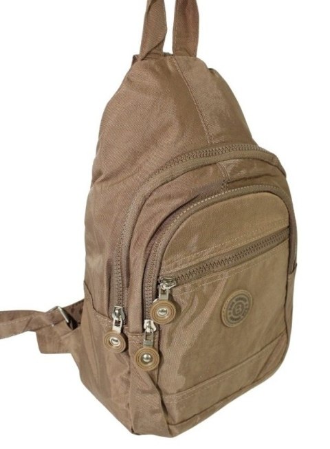 Praktyczny Plecak Materiałowy Kresz Wodoodporny BAG STREET 2257 BRĄZOWY 35 x 21 x 12 [cm]
