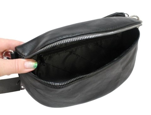 Saszetka Na Pas Biodrówka Superlekka Kompaktowa Nerka Jennifer Jones Na Spacery, Podróże CZARNA 3150 26 x 14 x 6 [cm] 