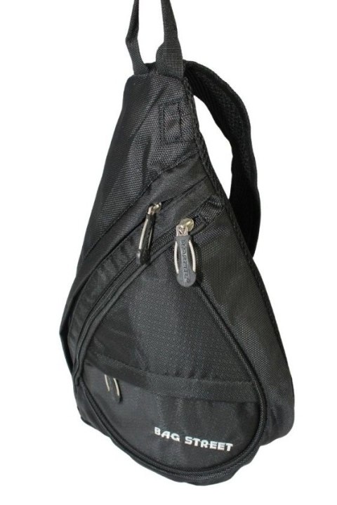 Sportowy Plecak Na Jedno Ramię BAG STREET Praktyczny I Wygodny CZARNY 4388 35 x 25 x 7 [cm]
