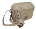 Stylowa Lekka Materiałowa Torba Pozioma Średnia Na Ramię Bag Street NR 2245 BEŻOWA 28 x 19 x 12 [cm]