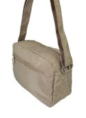 Stylowa Lekka Materiałowa Torba Pozioma Średnia Na Ramię Bag Street NR 2245 BEŻOWA 28 x 19 x 12 [cm]
