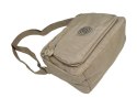 Stylowa Lekka Materiałowa Torba Pozioma Średnia Na Ramię Bag Street NR 2245 BEŻOWA 28 x 19 x 12 [cm]