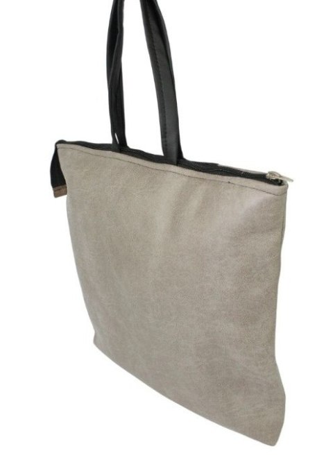 Torebka Na Zakupy Antoszczyk (PL) MARTA Ze Skóry Naturalnej Model Duży 41 x 38 x 8 [cm] CAPPUCINO Z CZARNYM