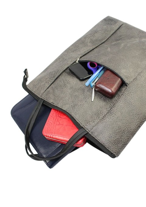 Torebka Na Zakupy Antoszczyk (PL) MARTA Ze Skóry Włoskiej Model Duży 41 x 38 x 8 [cm] ZIELONY 