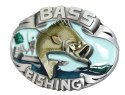 Klamra Bezniklowa Do Paska Sprzączka Pełna Blaszka Z Bolczykiem 40 mm Metalowa Solidna KBOL40/104 "BASS FISHING"