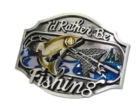 Klamra Bezniklowa Do Paska Sprzączka Pełna Blaszka Z Bolczykiem 40 mm Metalowa Solidna KBOL40/106 "Id Rather Be Fishing" Klamra Bezniklowa Do Paska Sprzączka Pełna Blaszka Z Bolczykiem 40 mm Metalowa Solidna KBOL40/106 "Id Rather Be Fishing"