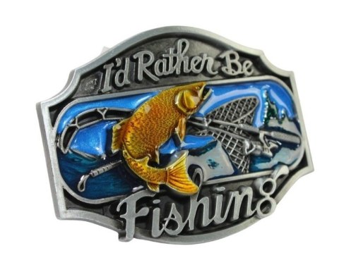 Klamra Bezniklowa Do Paska Sprzączka Pełna Blaszka Z Bolczykiem 40 mm Metalowa Solidna KBOL40/107 "Id Rather Be Fishing" Klamra Bezniklowa Do Paska Sprzączka Pełna Blaszka Z Bolczykiem 40 mm Metalowa Solidna KBOL40/107 "Id Rather Be Fishing"