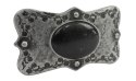 Klamra Bezniklowa Do Paska Sprzączka Pełna Blaszka Z Bolczykiem 40 mm Metalowa Solidna KBOL40/95 "BLACK VINTAGE"