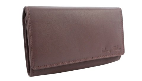 Portfel Damski Skórzany MONEY MAKER Skóra Licowa Długi Suwak Mozaika 12132B 16x9x2,5