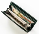Portfel Damski Skórzany Peterson Lakierowany Długi Z Suwakiem Na Zewnątrz RFID PTN-PS1431 ZIELONY 19,5 x 10 x 3,5 [cm]