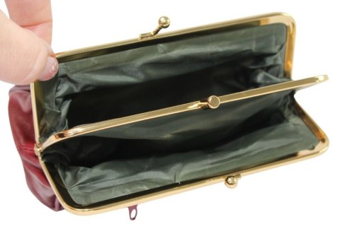 Sakiewka Uniwersalna Klamerka Polska Galanteria (PL) Skóra Naturalna Duża K09 14 x 10 x 6 [cm]