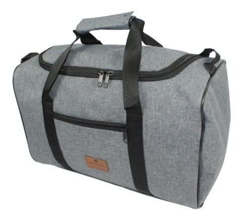 Solidna Mała Torba Podróżna Na Siłownie PETERSON TBP-6 SZARA 40 x 24 x 21 [cm]